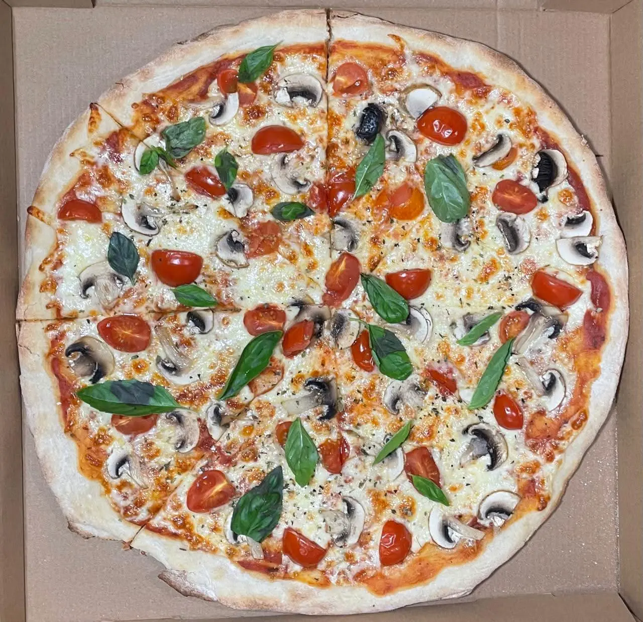 Fotografía de la pizza Margarita
